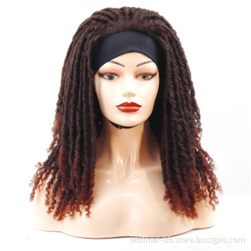 Onst 110 Styles Dreadlock  Box Braided Wigs Headband Wig for Black Women Short Curly Crochet Hair Braids Scarf Hair Turban Wig
